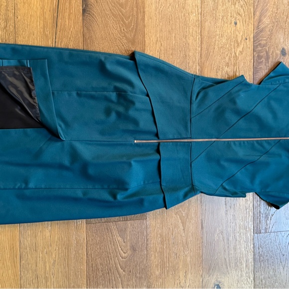 Cue Asymmetrical Teal Dress Australia sz12 - Picture 2 of 6